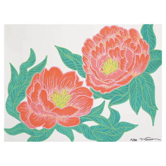 Print of Little Delight #12: Coral Peonies