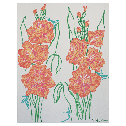 Print of Little Delight #3: Gladiolus